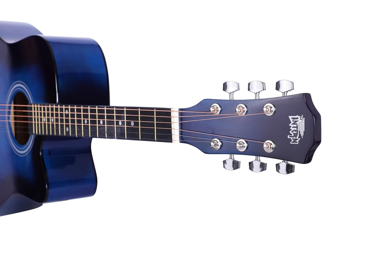 INTERN 41 inches Acoustic Guitar with truss rod. Includes carry bag, strings pack, strap & plectrums. Premium Wooden durable built, tonal stability & for all age-groups(Electric Blue).