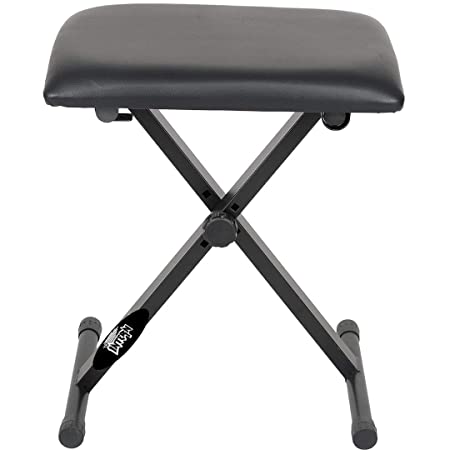 Intern Height Adjustable Keyboard padded Stool bench for Piano and Keyboard, Black (INT-KST-01)