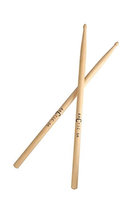 ARCTIC Pro 5A drumsticks, Selected Wood, Perfect Shape balance. Ultra Durable for Professional Drummers.