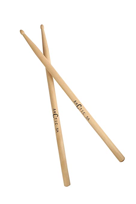 ARCTIC Pro 5A drumsticks, Selected Wood, Perfect Shape balance. Ultra Durable for Professional Drummers.