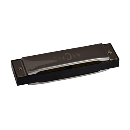 ARCTIC AR-HA-10G G Scale 10-hole/20 tones Premium Harmonica/Mouth Organ with Case and Cloth for Professional and Amateurs. Ultra premium finish and durable built