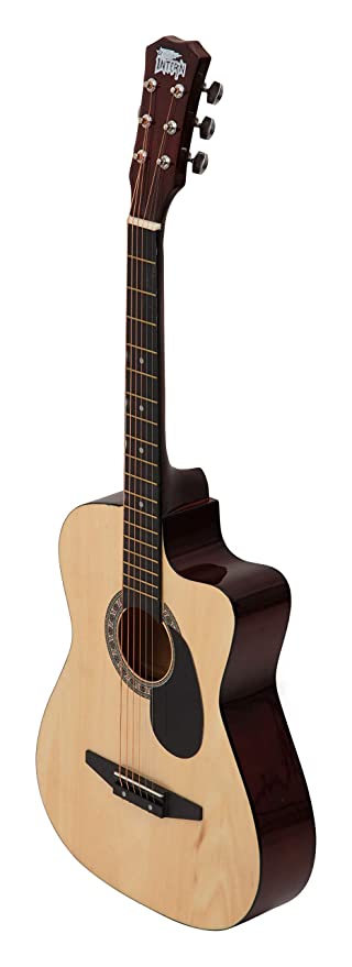 Intern INT-38C-L-NT Left Hand Acoustic Guitar Kit (Natural) with Carry bag, string set, picks and strap