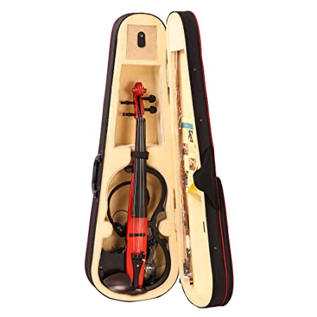 ARCTIC PROFESSIONAL ELECTRIC VIOLIN, PREMIUM SOLID WOOD MADE, 4/4 FULL SIZE, WITH BOW, HEADPHONES, CABLE, EXTRA STRINGS, ROSIN AND CASE