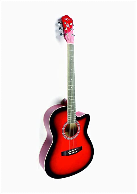 ARCTIC Sky series 39" Guitar (with Truss Rod) with Bag, 3 Picks, Strap & String Set. Standard Pack Red