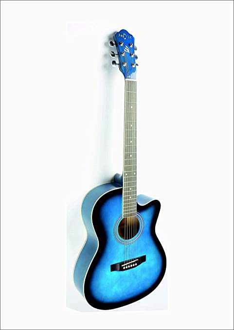 ARCTIC Sky series 39" Guitar (with Truss Rod) with Bag, 3 Picks, Strap & String Set. Standard Pack Blue