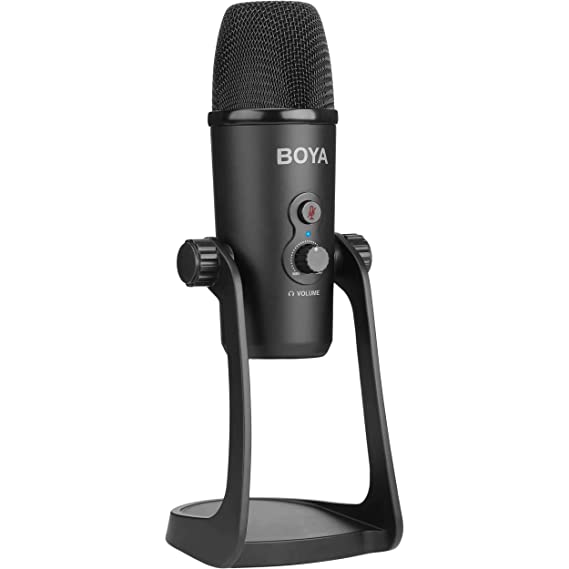 BOYA BY-PM700 USB Computer Microphone for Vlog Conference Live, Condenser Microphone with Flexible Polar Pattern for Windows and Mac Tablet Recording Interview Vlog Game Podcast