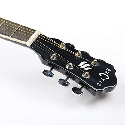 ARCTIC Sky series 39" Guitar (with Truss Rod) with Bag, 3 Picks, Strap & String Set. Standard Pack Black (SK-S39P-BK)