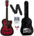 Intern INT-38C-RD-G Cutaway Right Handed Acoustic Guitar Kit, With Bag, Strings, Pick And Strap (Red, 6 Strings)