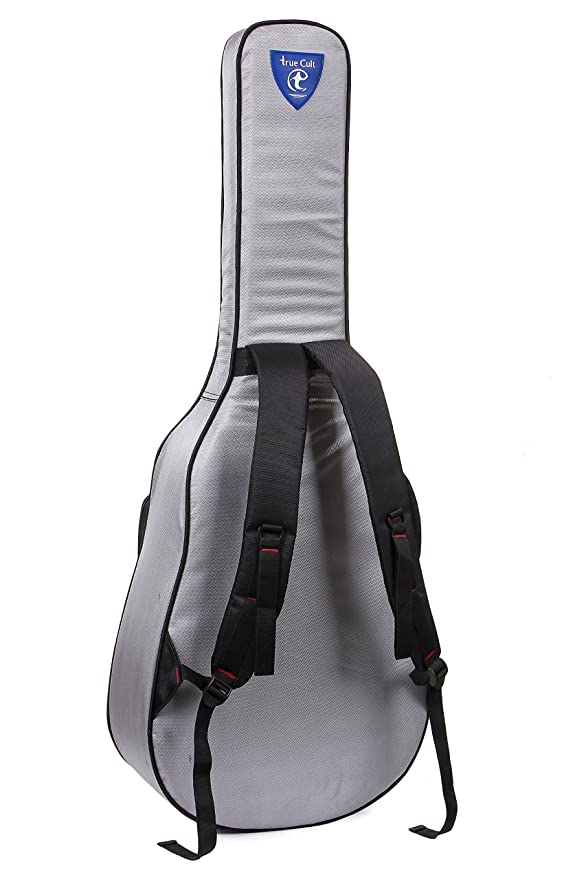 True Cult Acoustic Guitar Bag/Cover with Foam Padding (Light Grey) Strong and Durable for all sizes and shapes folk/classical guitars 96.52 cm, 99.06 cm, 101.6 cm, 104.14 cm (38", 39", 40", 41")