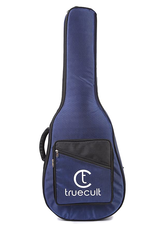 True Cult Acoustic Guitar Bag/Cover with Foam Padding (Navy Blue) Strong and Durable for all sizes and shapes folk/classical guitars 38", 39", 40", 41"