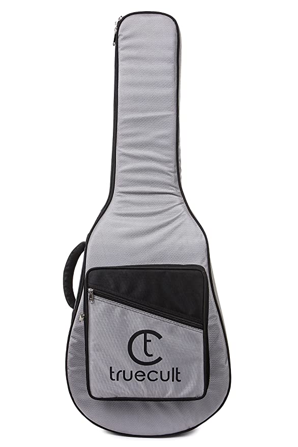 True Cult Acoustic Guitar Bag/Cover with Foam Padding (Light Grey) Strong and Durable for all sizes and shapes folk/classical guitars 96.52 cm, 99.06 cm, 101.6 cm, 104.14 cm (38", 39", 40", 41")